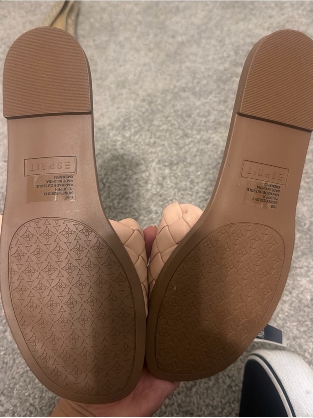 Esprit Blush Braided Slip-On Mules